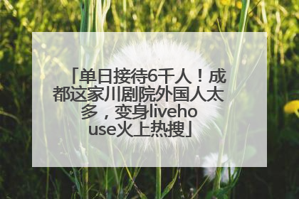 单日接待6千人！成都这家川剧院外国人太多，变身livehouse火上热搜