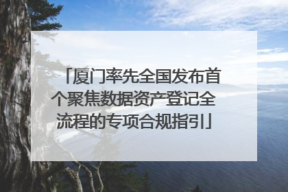 厦门率先全国发布首个聚焦数据资产登记全流程的专项合规指引