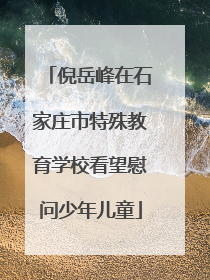 倪岳峰在石家庄市特殊教育学校看望慰问少年儿童