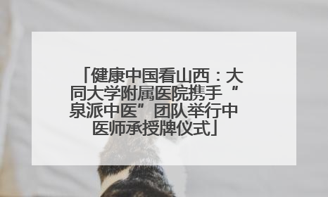 健康中国看山西：大同大学附属医院携手“泉派中医”团队举行中医师承授牌仪式