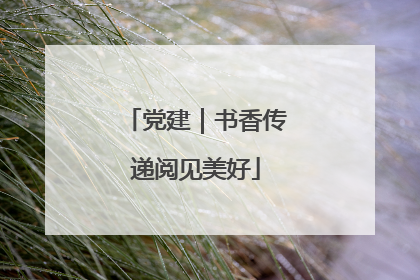 党建｜书香传递阅见美好