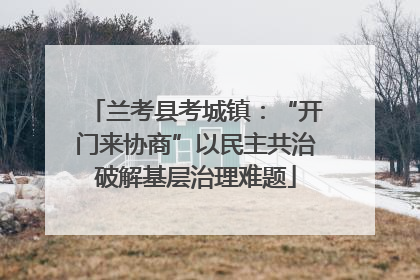 兰考县考城镇：“开门来协商”以民主共治破解基层治理难题