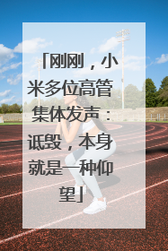 刚刚，小米多位高管集体发声：诋毁，本身就是一种仰望