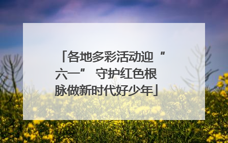 各地多彩活动迎“六一” 守护红色根脉做新时代好少年
