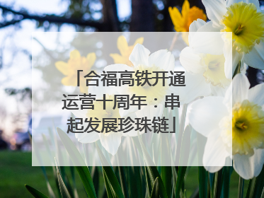 合福高铁开通运营十周年：串起发展珍珠链