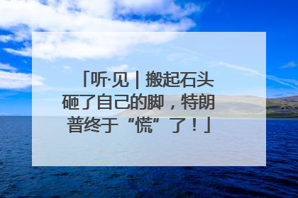 听·见｜搬起石头砸了自己的脚，特朗普终于“慌”了！