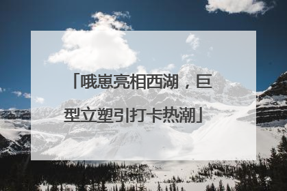 哦崽亮相西湖，巨型立塑引打卡热潮