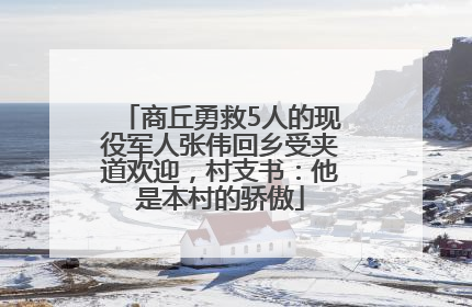 商丘勇救5人的现役军人张伟回乡受夹道欢迎，村支书：他是本村的骄傲
