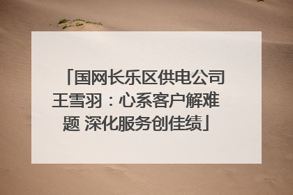 国网长乐区供电公司王雪羽：心系客户解难题 深化服务创佳绩
