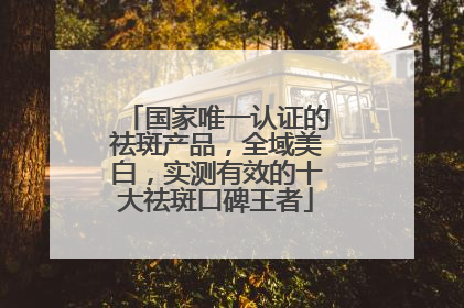 国家唯一认证的祛斑产品，全域美白，实测有效的十大祛斑口碑王者