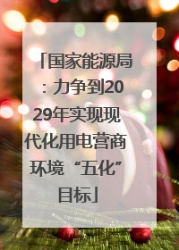 国家能源局：力争到2029年实现现代化用电营商环境“五化”目标
