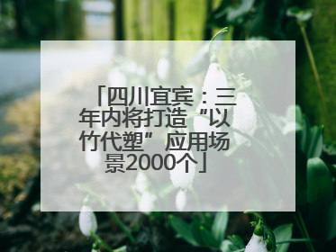 四川宜宾：三年内将打造“以竹代塑”应用场景2000个