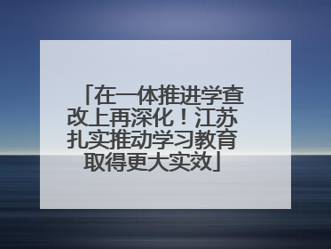 在一体推进学查改上再深化！江苏扎实推动学习教育取得更大实效