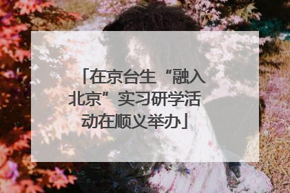 在京台生“融入北京”实习研学活动在顺义举办