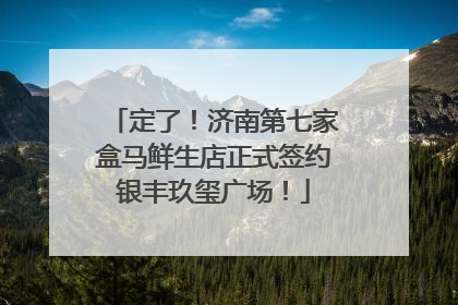 定了！济南第七家盒马鲜生店正式签约银丰玖玺广场！