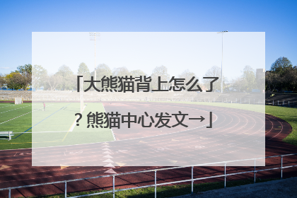 大熊猫背上怎么了？熊猫中心发文→