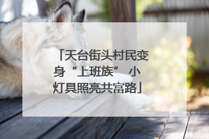 天台街头村民变身“上班族” 小灯具照亮共富路