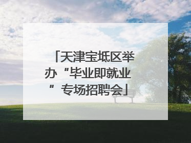 天津宝坻区举办“毕业即就业”专场招聘会
