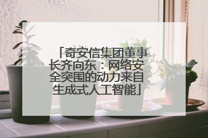 奇安信集团董事长齐向东：网络安全突围的动力来自生成式人工智能