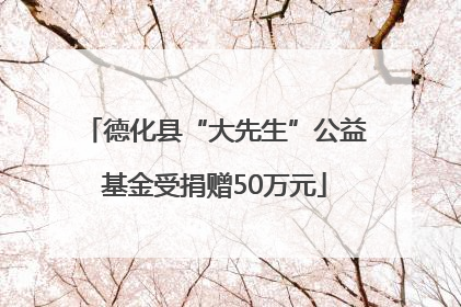 德化县“大先生”公益基金受捐赠50万元