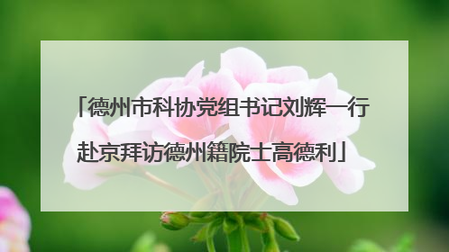 德州市科协党组书记刘辉一行赴京拜访德州籍院士高德利