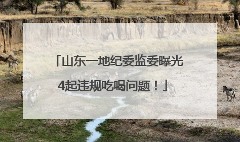 山东一地纪委监委曝光4起违规吃喝问题！