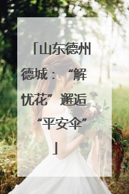 山东德州德城：“解忧花”邂逅“平安伞”