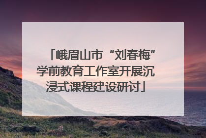 峨眉山市“刘春梅”学前教育工作室开展沉浸式课程建设研讨