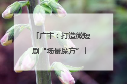 广丰：打造微短剧“场景魔方”