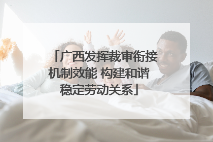 广西发挥裁审衔接机制效能 构建和谐稳定劳动关系