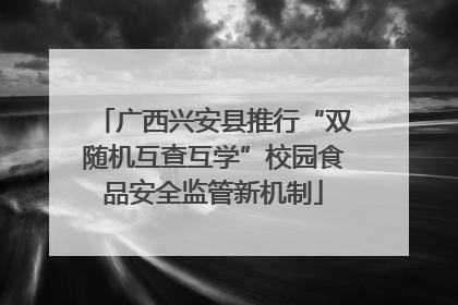 广西兴安县推行“双随机互查互学”校园食品安全监管新机制
