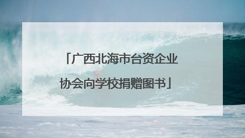 广西北海市台资企业协会向学校捐赠图书
