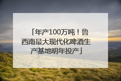 年产100万吨！鲁西南最大现代化啤酒生产基地明年投产