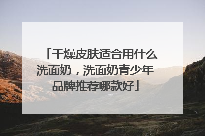 干燥皮肤适合用什么洗面奶，洗面奶青少年品牌推荐哪款好