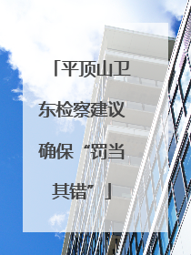 平顶山卫东检察建议确保“罚当其错”