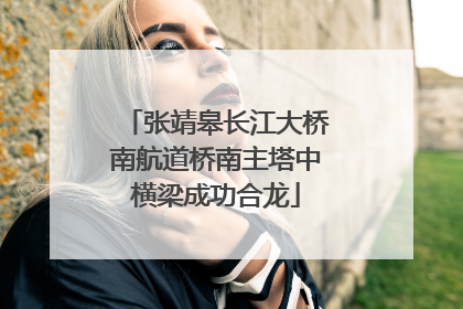 张靖皋长江大桥南航道桥南主塔中横梁成功合龙