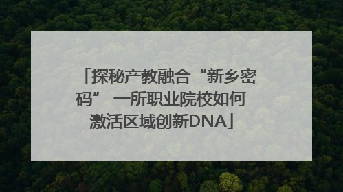 探秘产教融合“新乡密码” 一所职业院校如何激活区域创新DNA