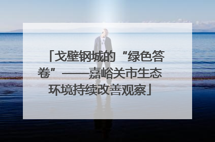 戈壁钢城的“绿色答卷”——嘉峪关市生态环境持续改善观察