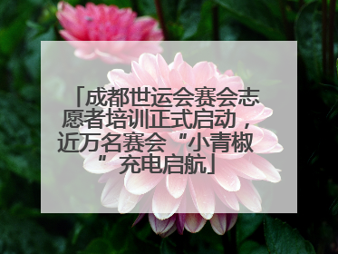 成都世运会赛会志愿者培训正式启动，近万名赛会“小青椒”充电启航