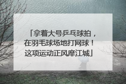 拿着大号乒乓球拍，在羽毛球场地打网球！这项运动正风靡江城