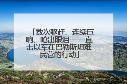 数次驱赶、连续巨响、呛出眼泪——直击以军在巴勒斯坦难民营的行动