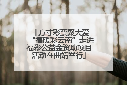 方寸彩票聚大爱 “福暖彩云南”走进福彩公益金资助项目活动在曲靖举行
