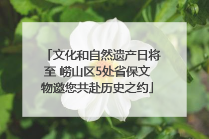 文化和自然遗产日将至 崂山区5处省保文物邀您共赴历史之约