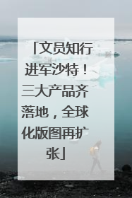 文员知行进军沙特！三大产品齐落地，全球化版图再扩张