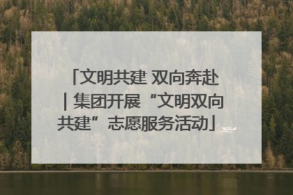 文明共建 双向奔赴｜集团开展“文明双向共建”志愿服务活动