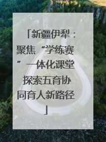 新疆伊犁：聚焦“学练赛”一体化课堂 探索五育协同育人新路径