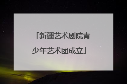 新疆艺术剧院青少年艺术团成立