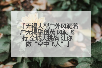 无锡大型户外风洞落户无锡融创茂 风洞飞行 全城大挑战 让你做“空中飞人”