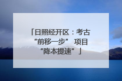 日照经开区：考古“前移一步” 项目“降本提速”