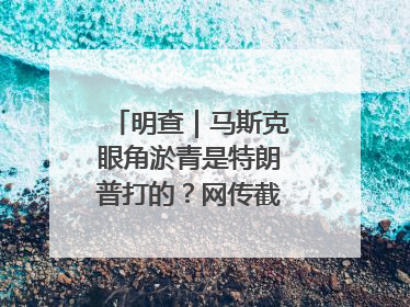 明查｜马斯克眼角淤青是特朗普打的？网传截图是“高仿”